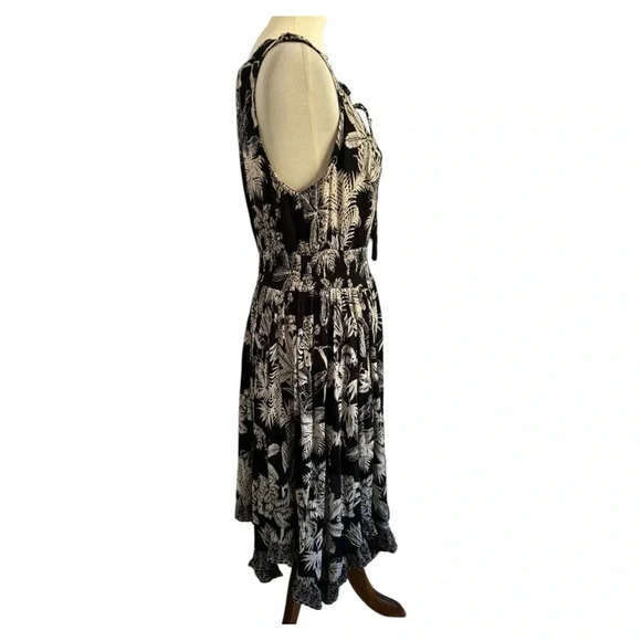 NWT Lola P Black Tan Sleeveless Stress Tropical Zoo Animal Print Dress Size M - Picture 3 of 15